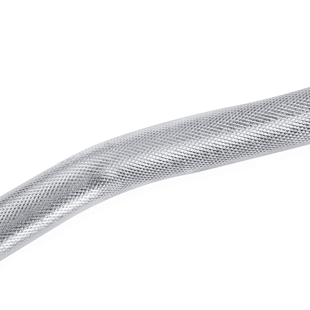 Cap Barbell Olympic Ez Curl Bar, Chrome (New Version), 47-Inch (Obis-47)