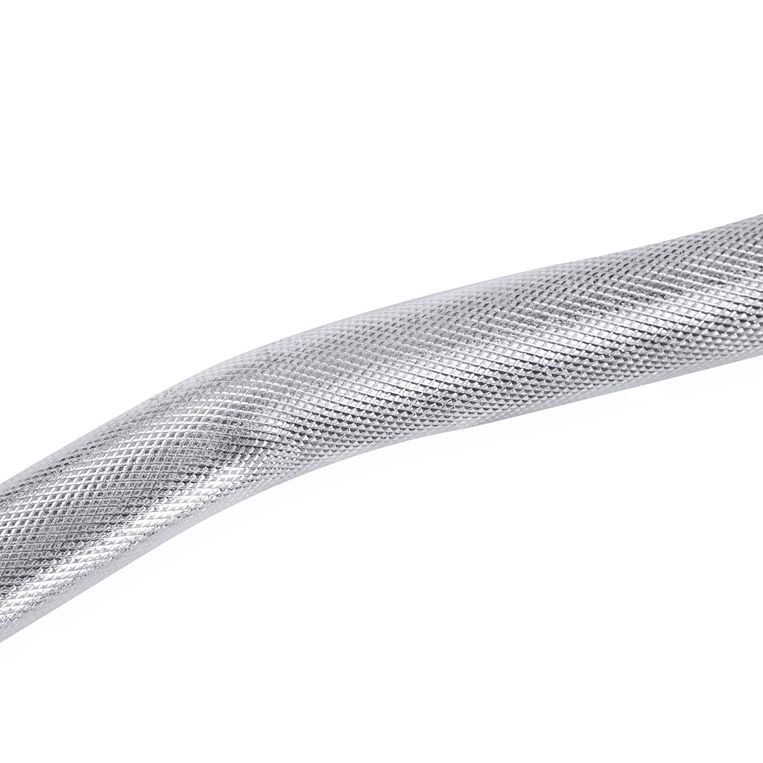 Cap Barbell Olympic Ez Curl Bar, Chrome (New Version), 47-Inch (Obis-47)