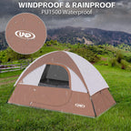 Camping Tent 2 Person, Waterproof Windproof Tent With Rainfly Easy To Set Up Portable Dome Tents For Camping