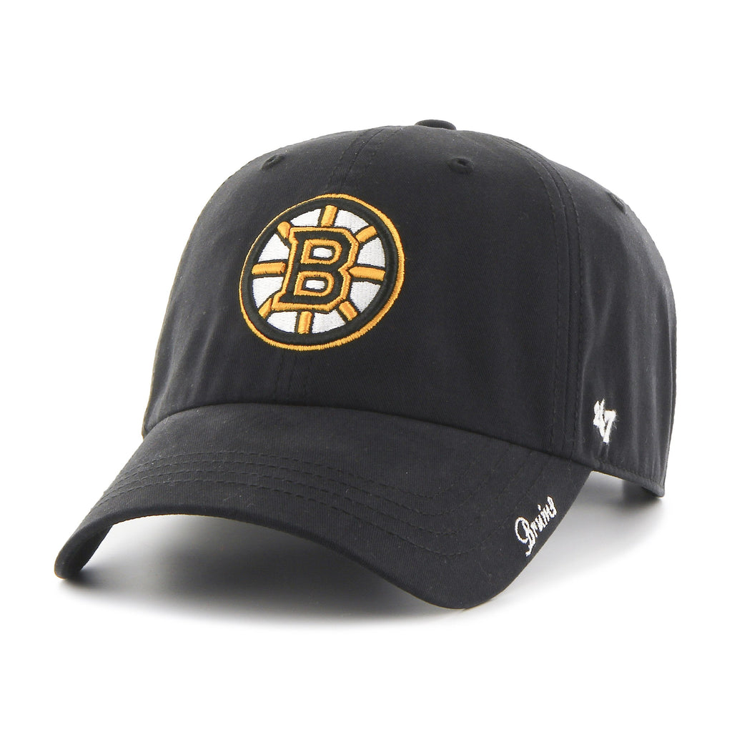Nhl Boston Bruins Women'S '47 Miata Clean Up Adjustable Hat, Black