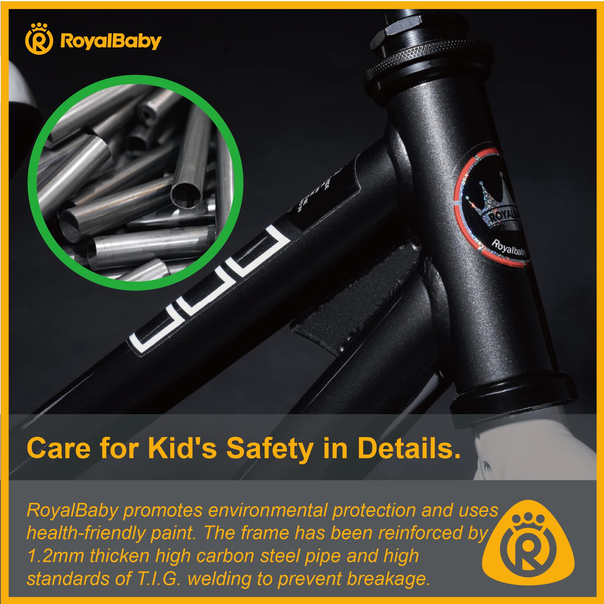 Royalbaby Freestyle Kids Bike 20 Inch Wheel Bicycle Teens Bmx With Dual Hand Brakes Kickstand Boys Girls Ages 6-10 Years, Black