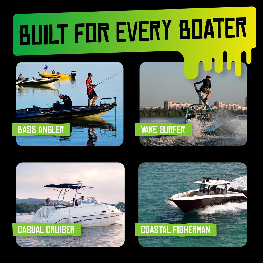 Boat Juice Boat Cleaning Kit - Exterior Boat Cleaner Water Spot Remover, Interior Boat Cleaner For Seats And Vinyl, 2 Microfiber