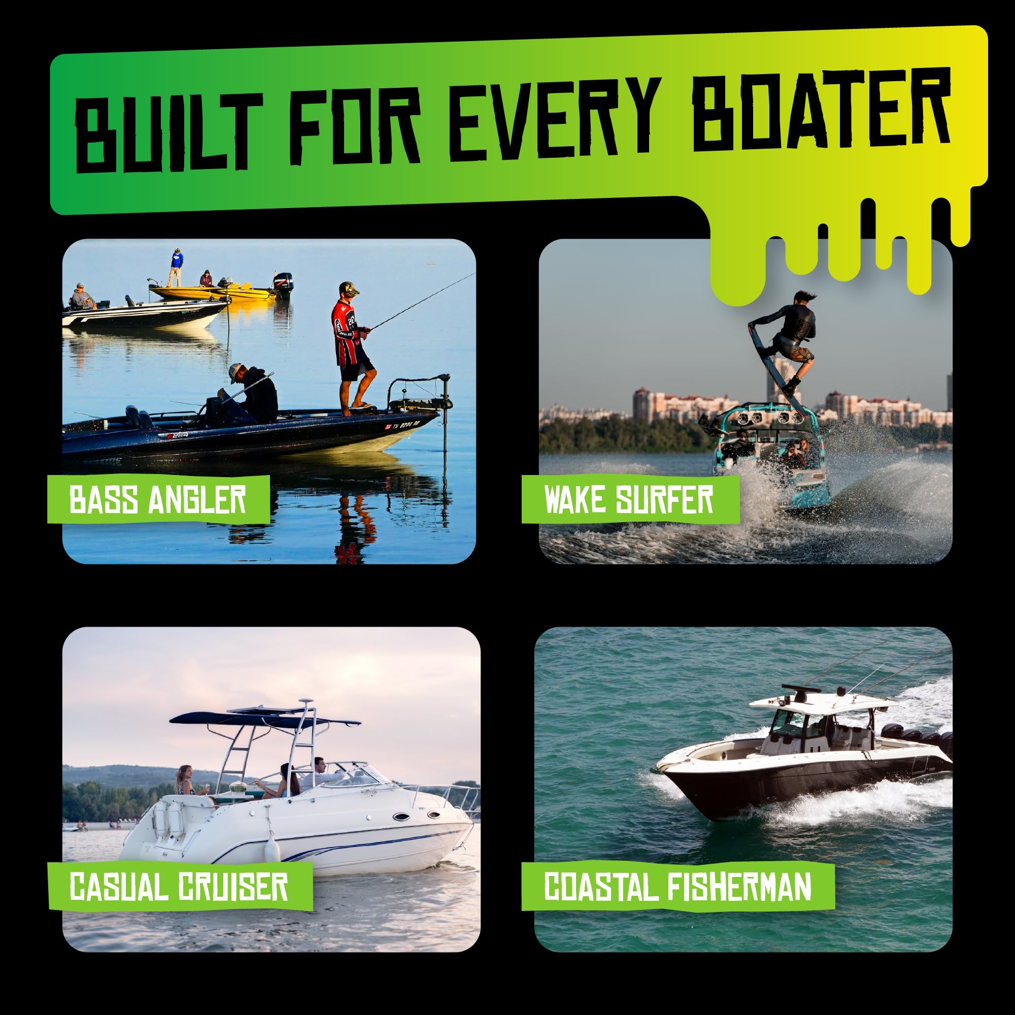 Boat Juice Boat Cleaning Kit - Exterior Boat Cleaner Water Spot Remover, Interior Boat Cleaner For Seats And Vinyl, 2 Microfiber