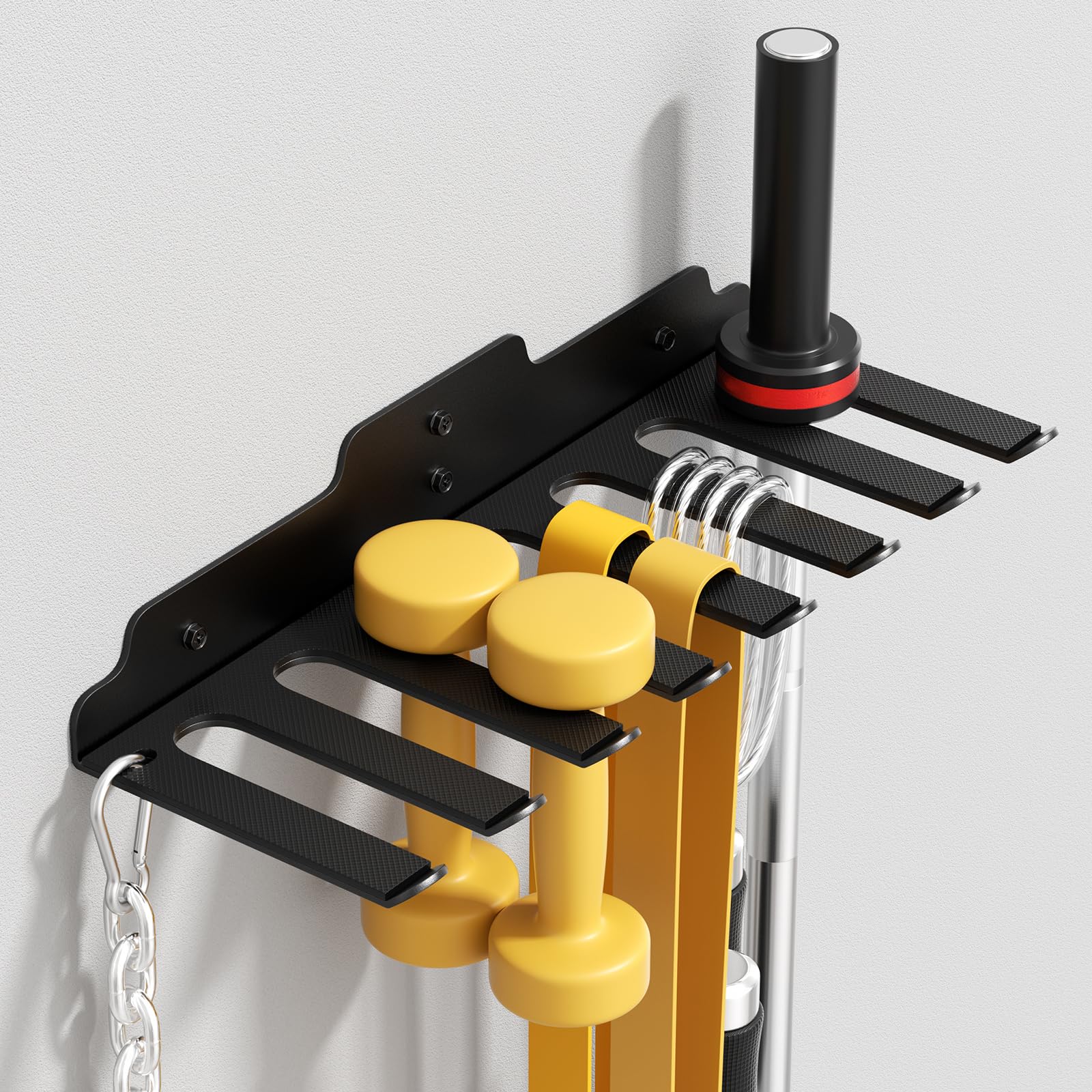 XZHXFX Gym Home Storage Rack, Multi-Purpose Heavy Duty Rack for Resistance Bands, Jump Ropes, Lifting Belt, Fitness Bands, Barbe