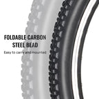 Mohegia Bike Tire,24X1.95 Folding Bead Replacement Tire For Mtb Mountain Bicycle