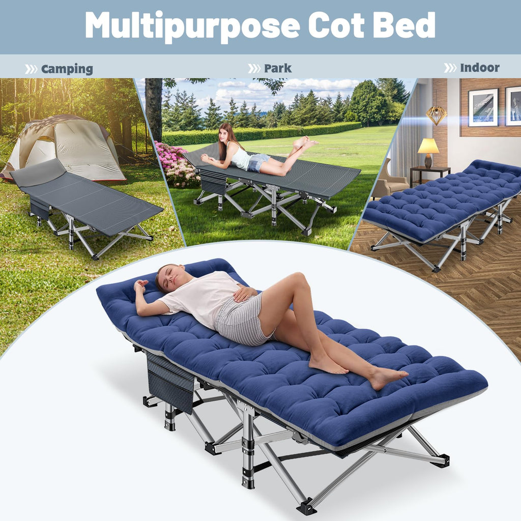 Slsy Folding Camping Cot, Folding Cot Camping Cot For Adults Portable With Carry Bags For Outdoor Travel Camp Beach Vacation