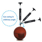 (2 Pack) Skoloo 10 '' Portable Hand Air Ball Pump Inflator Kit With Needle, Nozzle, Extension Hose For Soccer Basketball Footbal