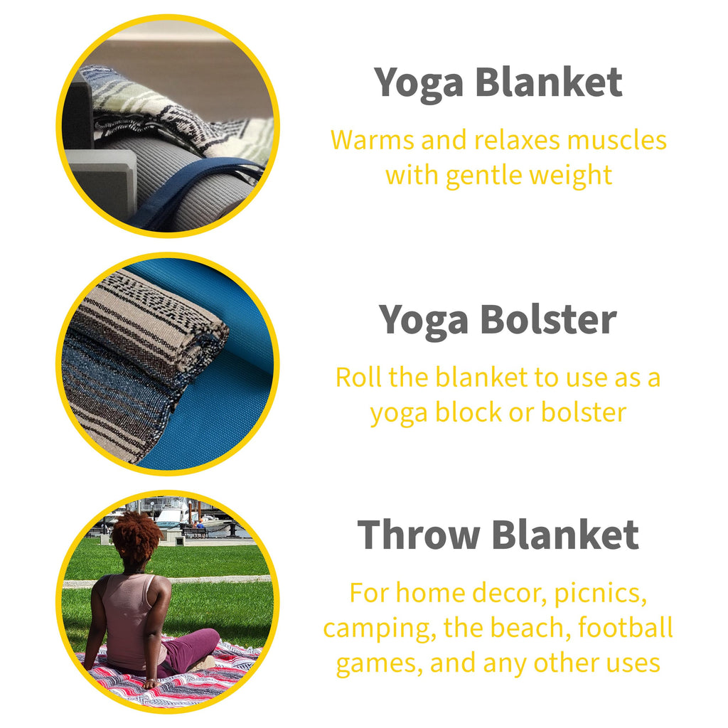 Sunshine Yoga Mexican Authentic Falsa Blanket, 10 Pack, 72 X 48 Inches, Breathable, Heavy Weight, Acrylic, Cotton, Polyester Ble