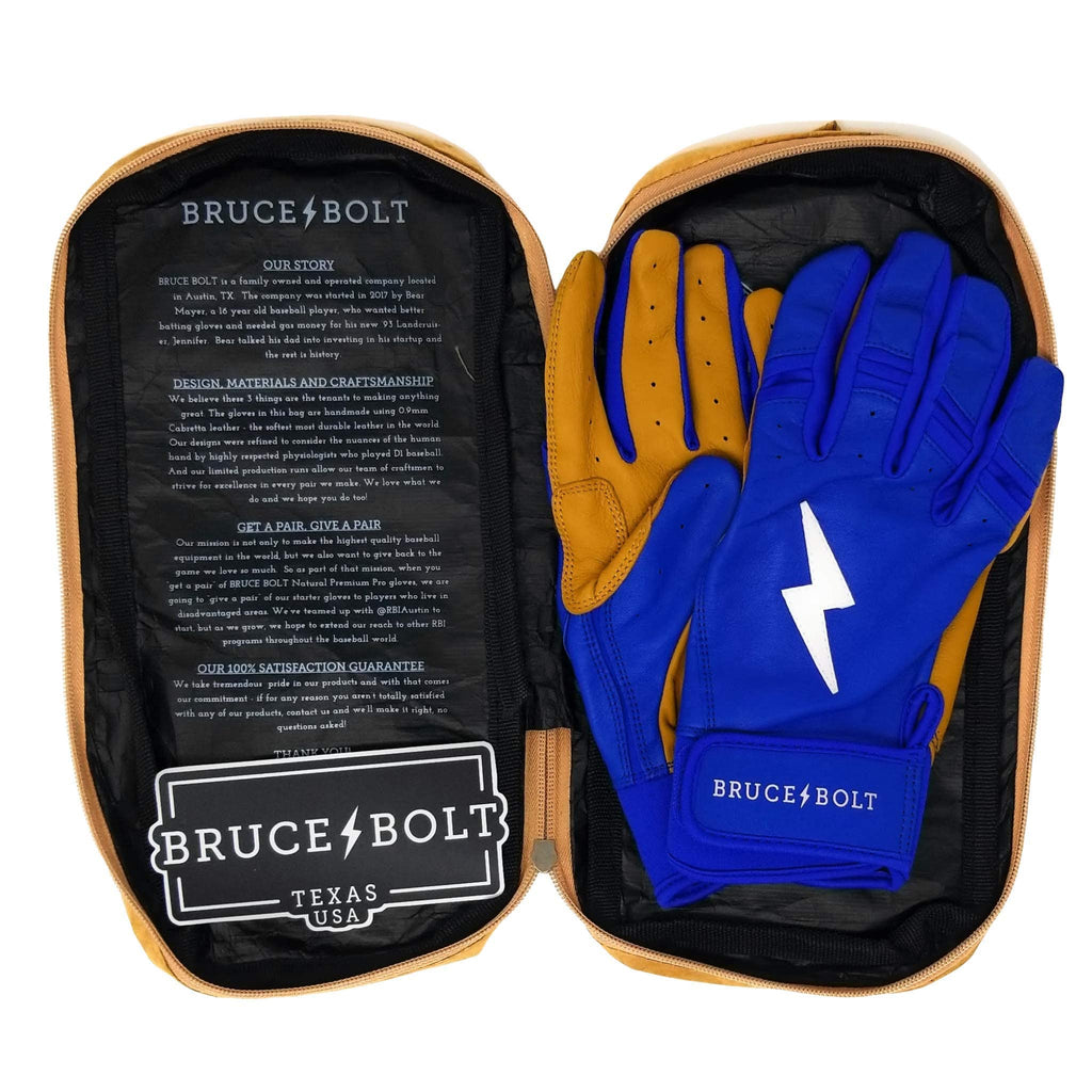 Bruce Bolt Original Series Short Cuff Royal Batting Glove - Royal Xlarge