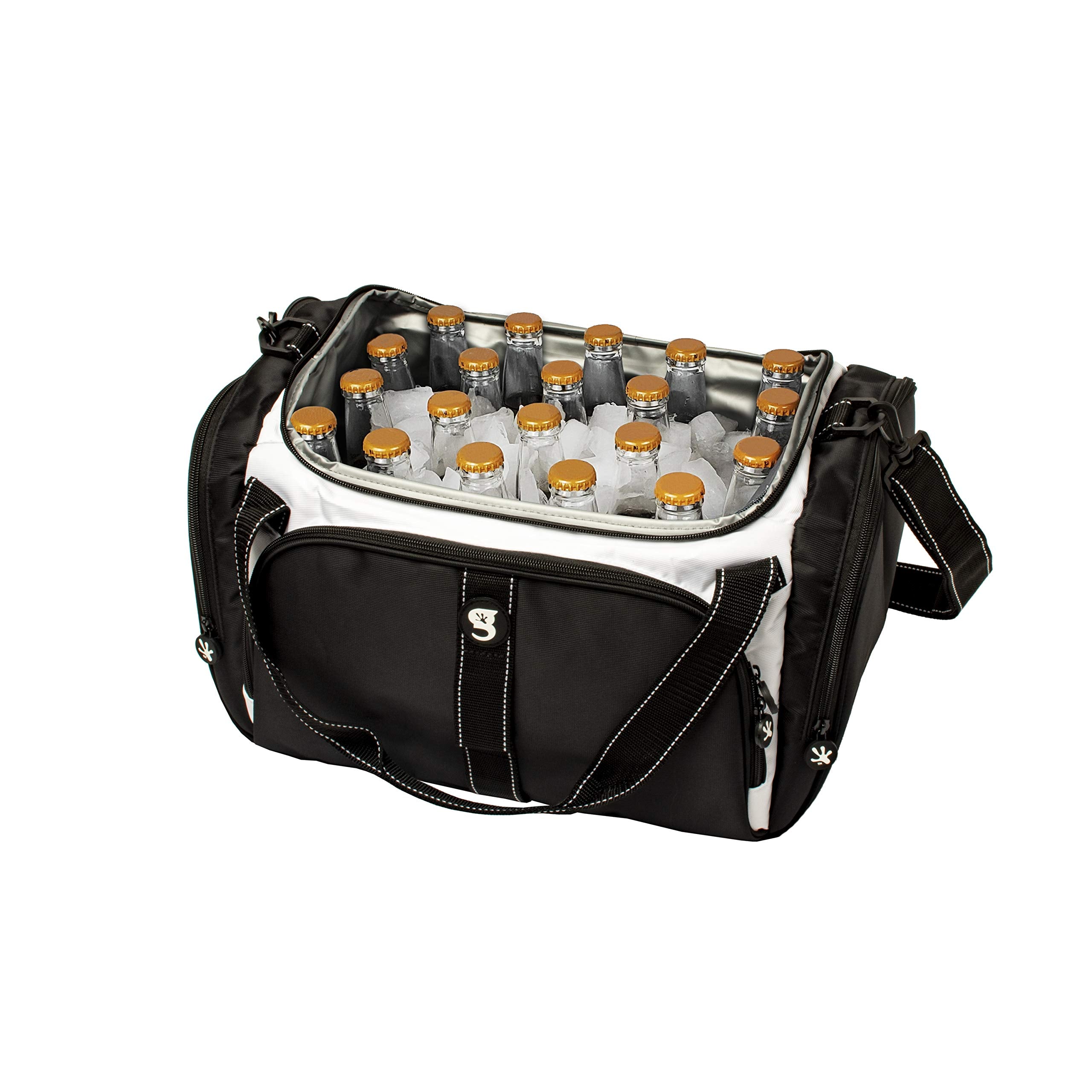 Geckobrands Duffel Cooler, White/Black, Box