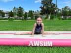 Awsum Air Gymnastics Mat 10Ft/13Ft/16Ft/20Ft/23Ft Inflatable Tumble Track Mats 4/8 Inches Thick Tumbling Mat With Electric Pump