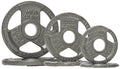 Signature Fitness Olympic 2-Inch Cast Iron Plate Weight Plate for Strength Training and Weightlifting, Style #5, 35LB Set