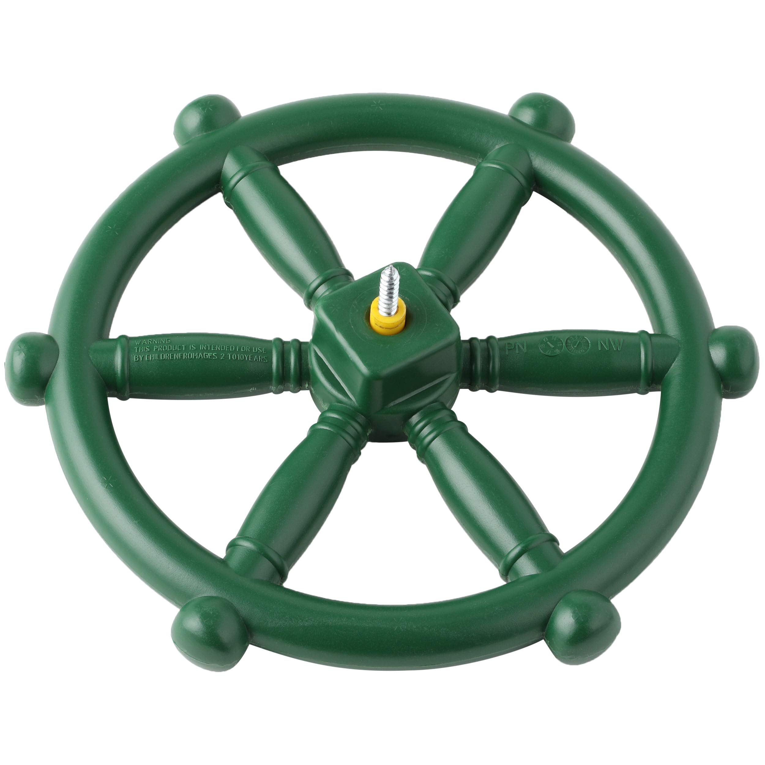 Gorilla Playsets 07-0006 Pirate'S Wheel Swing Set Accessory With 12 Inch Diameter, Green