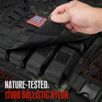 KRYLIX Tactical Weighted Vest Adjustable for Men and Women 0-40lbs Military Camo Black Color Options Heavy Duty Workout Vest wit