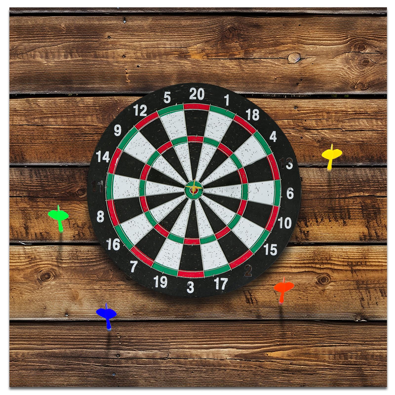 Hahafelt 24 x 24 x 0.5 Inch Felt Wood Grain Dart Board Wall Protectors Square Dart Board Backing Tiles Dartboard Backboard Cork 