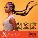 Sensationnel X-Pression Prestretched Braiding Hair - Kanekalon Flame Retardant Smooth Yaki Braid Hair Extension 3X 58 Inch (1 Pa