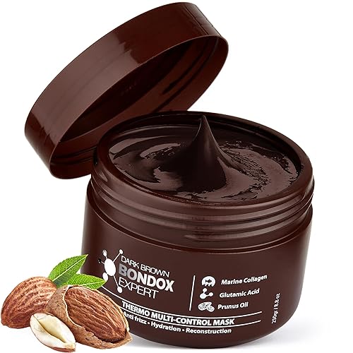 Hair Expert Color Depositing Mask - Dark Brown Color - Marine Collagen And Almond Oil - Formaldehyde-Free - Repairs The Hair Ela