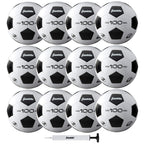 Franklin Sports Size 3 F-100 Youth 12 Pack Bulk Soccer Balls With Pump