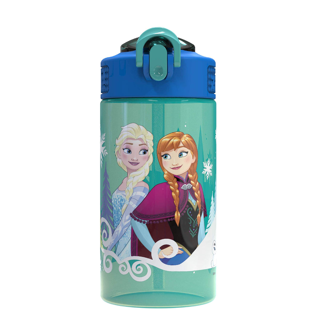 Zak Designs Disney Frozen 16 Ounce Water Bottle, Anna & Elsa