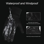 Yukiniya Kids Winter Gloves Back Water Repellent Touchscreen Warm Fleece Anti-Slip For Boys Girls 3-15 Years