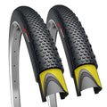 Fincci Pair 700 X 38C Tires 40-622 With 1Mm Antipuncture Protection For Gravel Cycle Electric Cyclocross Mtb Cross Hybrid Bike B