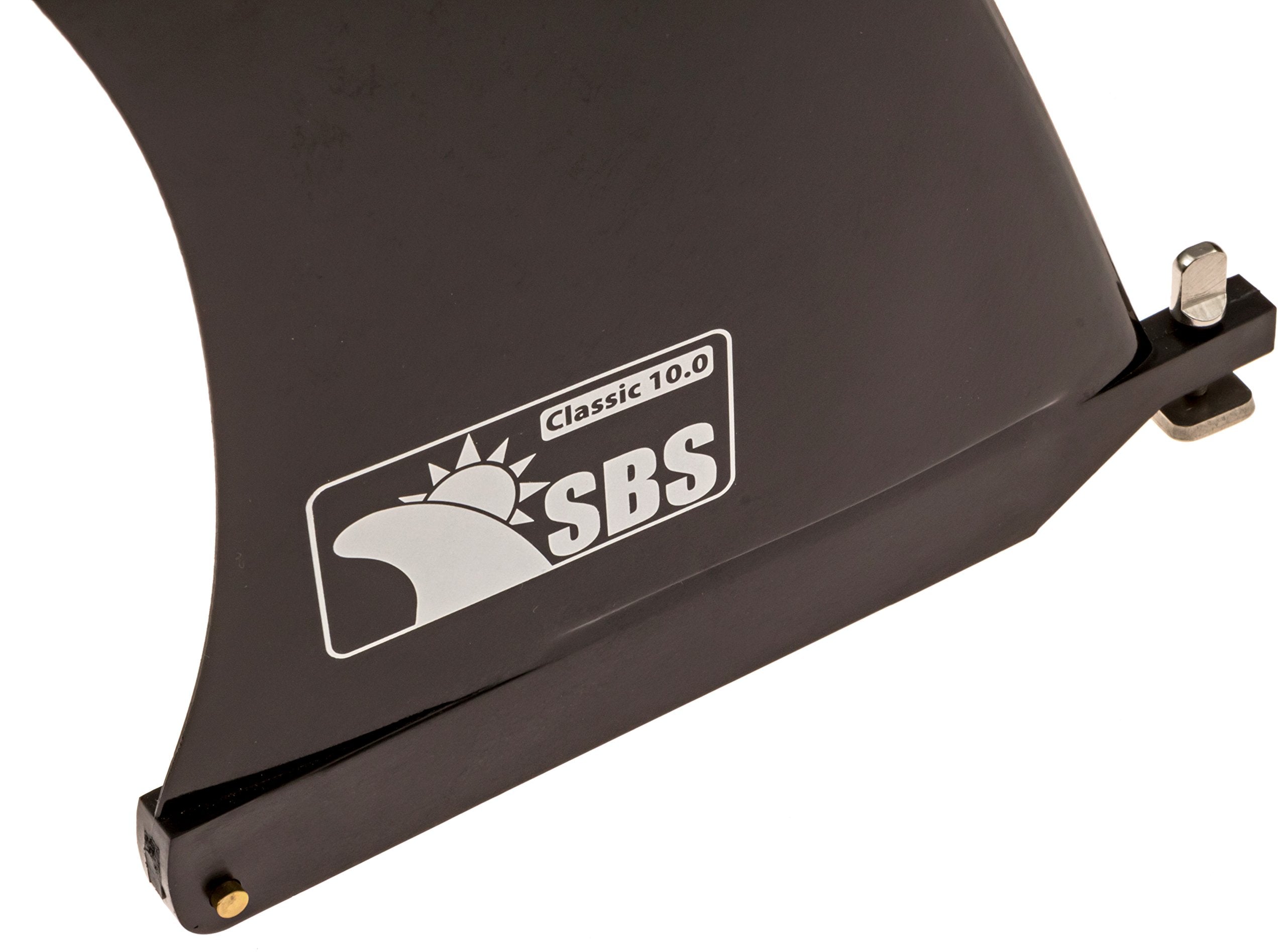 Sbs 10'' Surf & Sup Fin - Free No Tool Fin Screw - 10 Inch Center Fin For Longboard, Surfboard & Paddleboard
