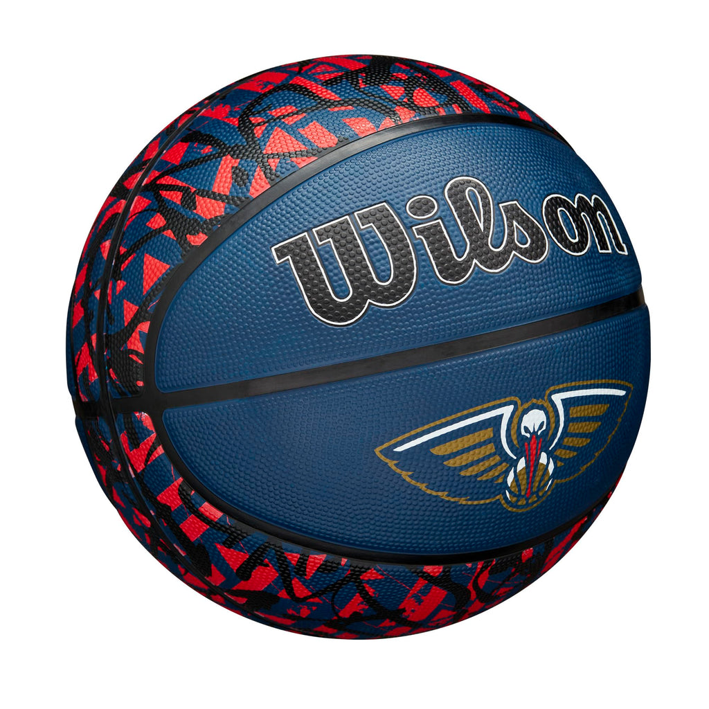 Wilson Nba Team Graffiti Basketball - New Orleans Pelicans, Size 7-29.5''