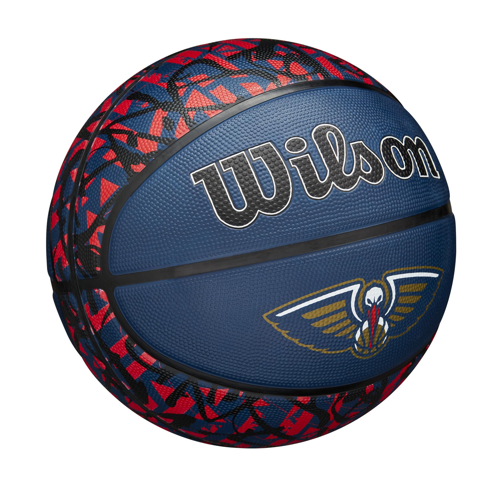 Wilson Nba Team Graffiti Basketball - New Orleans Pelicans, Size 7-29.5''