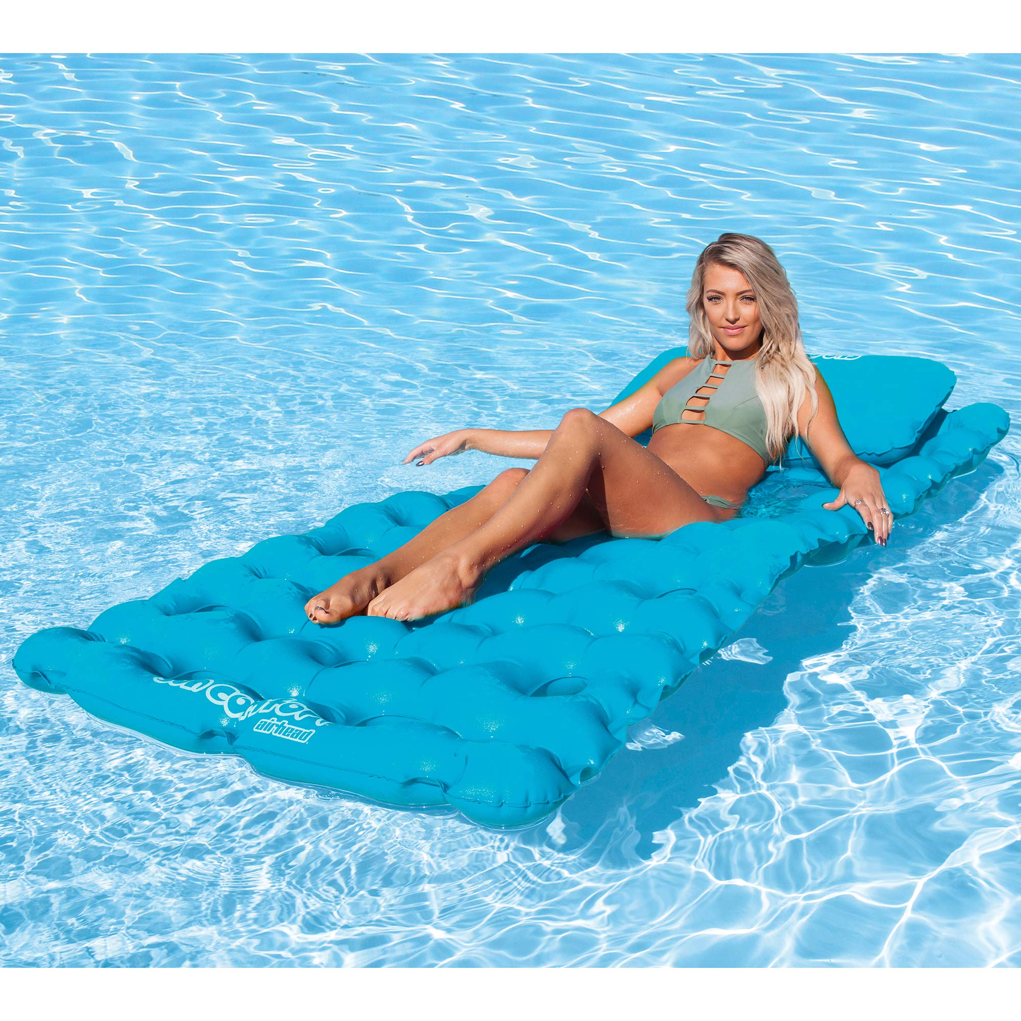 Airhead Sun Comfort Cool Suede Pool Mattress. Sapphire, Model:Ahsc-024