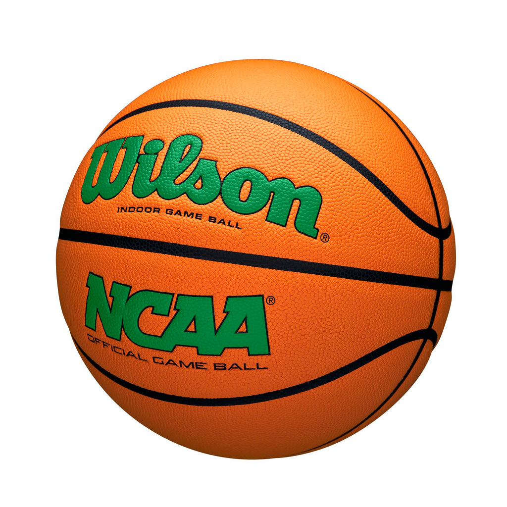 Wilson Ncaa Evo Nxt Official Indoor Game Basketball - Green/Orange, Size 6-28.5''