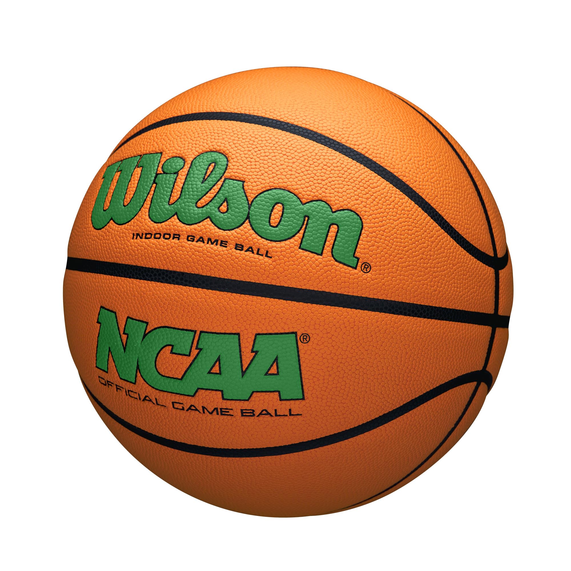 Wilson Ncaa Evo Nxt Official Indoor Game Basketball - Green/Orange, Size 6-28.5''