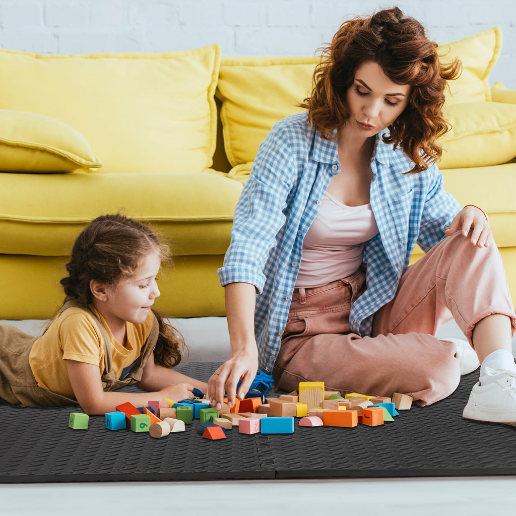 Zeny Puzzle Exercise Mat Gym Flooring Mat Interlocking Foam Mat 24 Tiles 3/4'' Extra Thick Floor Mats Exercise Equipment Mat Bab