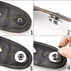 Miwayer Guitar Strap Locks Flat Round Head Heavy Duty Metal Button Security Straplock, Dual Design Strap Retainer System 4Pcs Wi