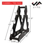 Jfit Dumbbell Tree Rack, Black - Holds Up To 40 Lbs Of Dumbbells, No Weights