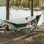 Travel Bird Camping Hammock With Mosquito Net And Ridge Rope, Extra Large For 2 Person, Lightweight Hanging Hammocks Tree Straps