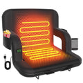 DEKEMASTER Heated Stadium Seat for Bleachers with Back Support, 25 inch Extra Wide Portable Bleacher Chair with Back and Cushion