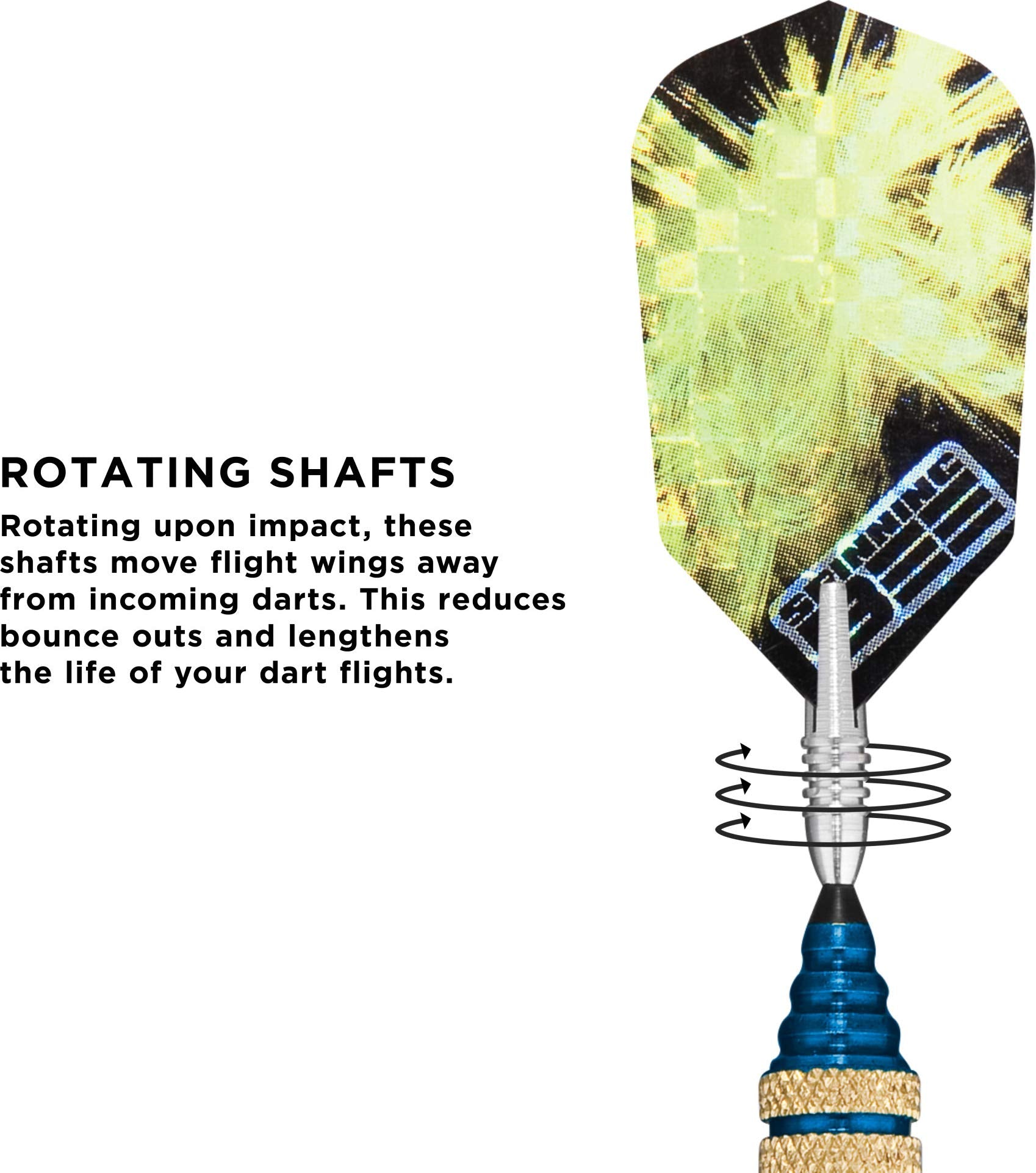 Viper Spinning Bee Soft Tip Darts With Casemaster Storage/Travel Case, Blue, 16 Grams