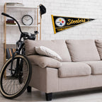 Rico Industries Nfl Football Pittsburgh Steelers Classic 12'' X 30'' Felt Wall D  Cor Pennant - Great For Home/Bed Room/Man Cave