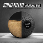 Yes4All 20 Lbs Slam Ball For Strength Workout - Slam Medicine Ball (20 Lbs, Black)
