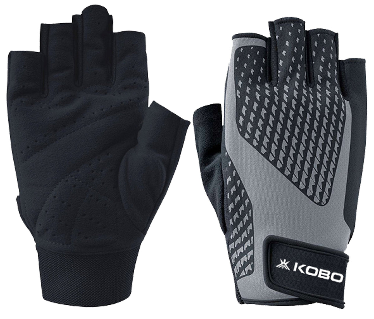 Kobo WTG21 Gym Gloves/Fitness Weight Training Hand Protector (Long Cut Finger) (Small)
