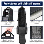 Partage Golf Travel Bag With Wheels,Golf Travel Case For Airlines, 600D Heavy Duty Oxford -Black