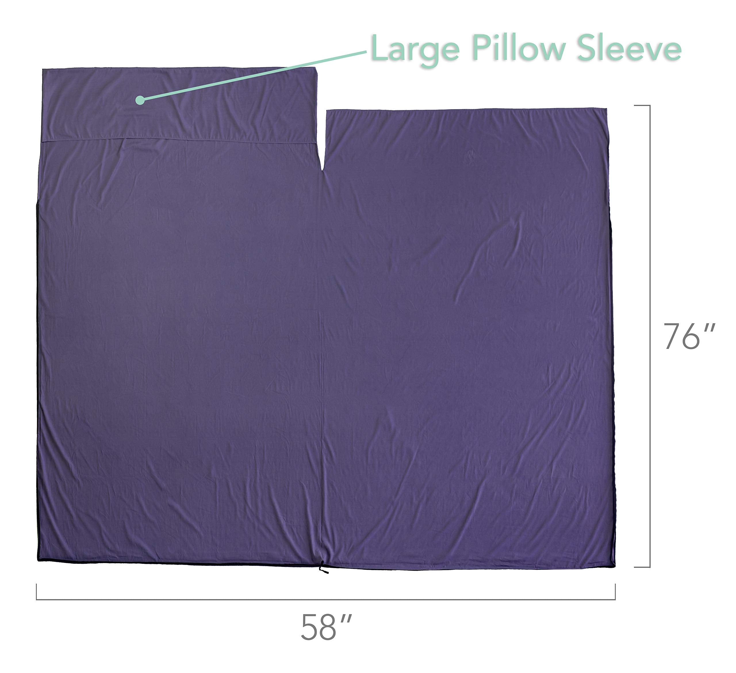 Pike Trail Sleeping Bag Liner - Travel And Camping Sheet, Lightweight And Compact Insert With Full Length Zipper And Guarantee (