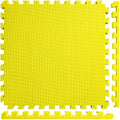 Meister X-THICK 1.5 Interlocking EVA Foam Mats - 2X Cushion for Wrestling, MMA Takedowns & Gymnastics - 2'x2' Tiles - Yellow - 1