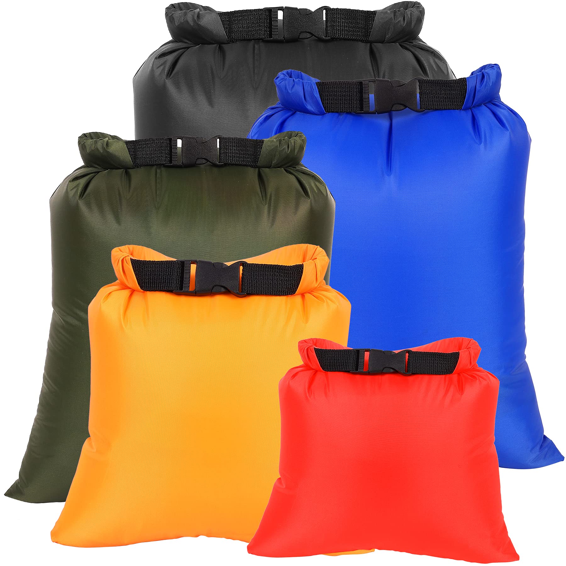 Ucolofun Dry Bags Waterproof Set, 5 Packs Ultralight Waterproof Bags Small Stuff Sack Water Proof Bag Dry Packs, Outdoor Dry Bag