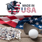 Proactive Sports Maga 3     100 Pack Of Durable 6 Prong Plastic Golf Tees Featuring Patriotic American Flag Print - Made In The