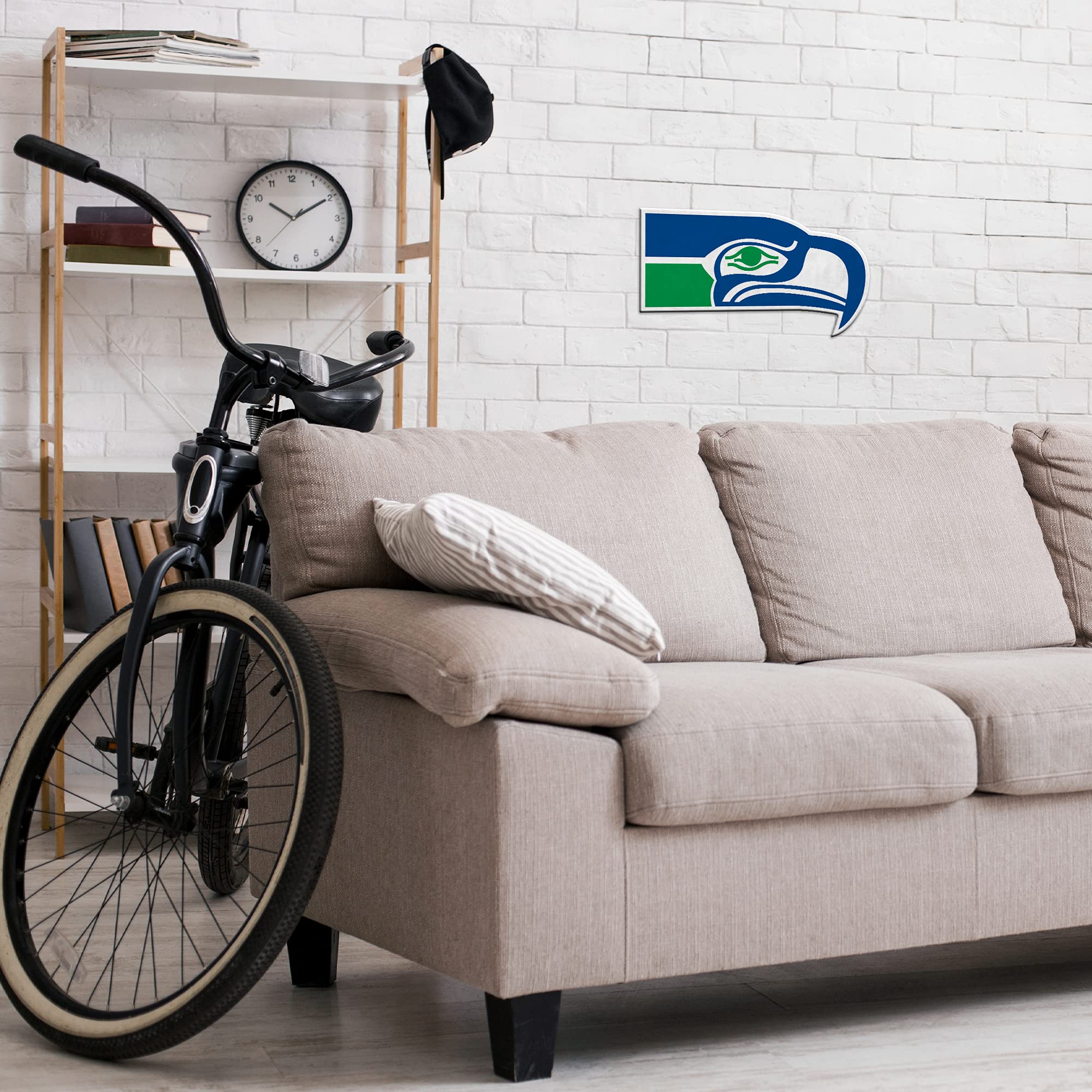 Rico Industries Nfl Football Seattle Seahawks Retro Shape Cut Pennant - Home And Living Room D  Cor - Soft Felt Ez To Hang