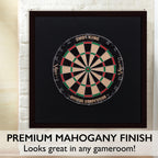 Viper Championship Wood Framed Dartboard Backboard Set, Mahogany Finish Black, 29L X29W X 1H