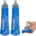 MARCHWAY Soft Hydration Flask with Wide Mouth, 300ml/500ml Collapsible TPU Water Bottle, Leakproof Portable Flexible for Running