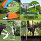 Ok5Star 16 Inch Trampoline Wind Stakes 4 Pack U Shaped Rebar Ground Stakes Galvanized Trampoline Stakes Heavy Duty Ground Anchor