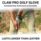 Caddydaddy Claw Pro Men      S Golf Glove - Breathable, Long Lasting (Grey, Med, Worn On Left Hand)